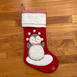 Pottery barn kids penguin Christmas stocking